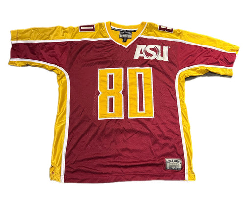 VINTAGE Arizona State Sun Devils Football Jersey Size XXL RED Steve Barry’s NCAA