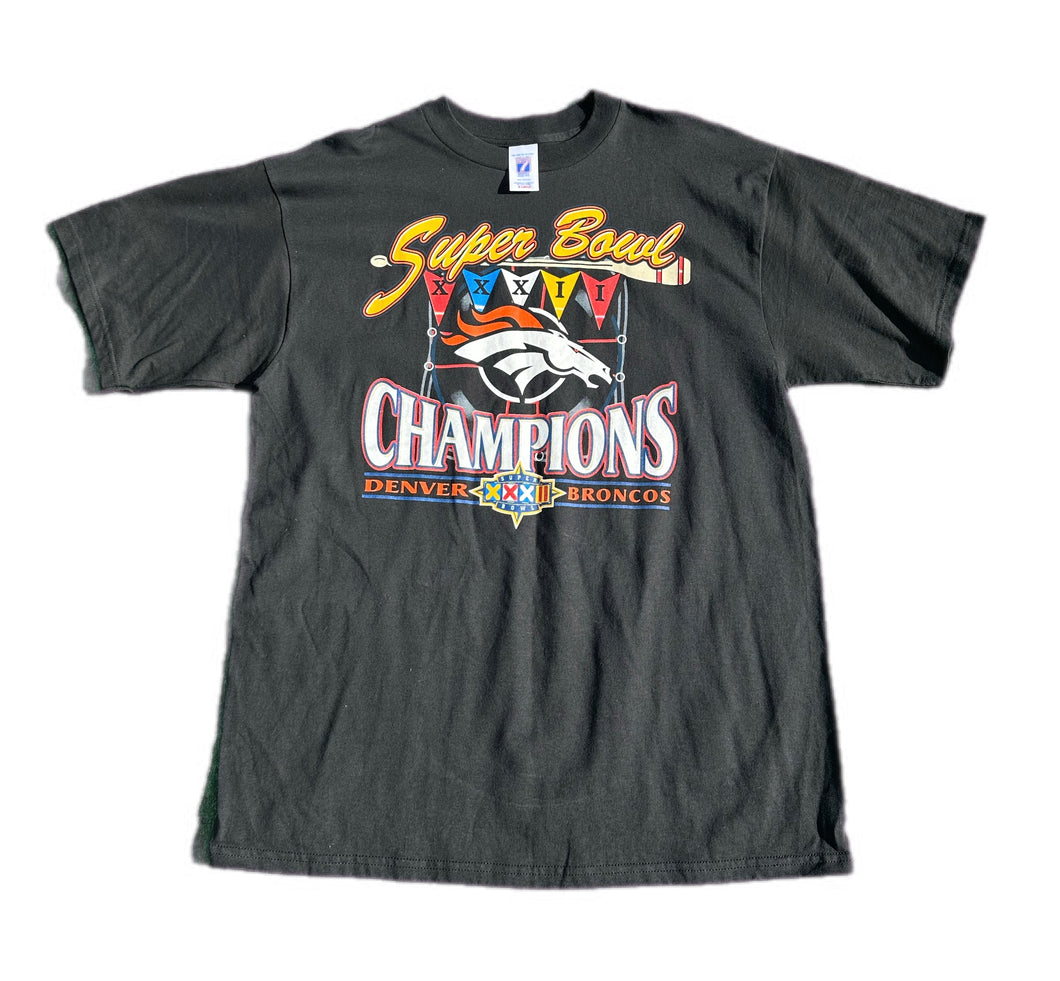 Vintage Denver Broncos Shirt Mens XXL Super Bowl XXXII Champions Football 1998