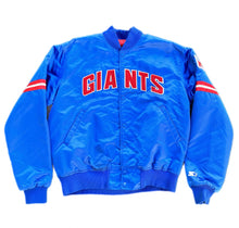 Load image into Gallery viewer, Vintage 90s New York Giants NFL Starter Pro Line Bomber Satin Jacket Men’s L