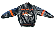 Load image into Gallery viewer, Vintage Denver Broncos Leather Jacket Coat w/ Embroidery By G-III Carl Banks S