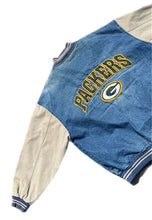 Load image into Gallery viewer, Vintage Miller Lite NFL Lee Sport Embroidered Green Bay Packers Denim Jacket Mens XL
