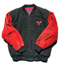 Load image into Gallery viewer, Vintage Jeff Hamilton Pro Sport Chicago Bulls NBA Leather Jacket Size Medium