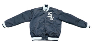 Vintage Chicago White Sox Starter Jacket M Black Satin MLB Diamond Collection