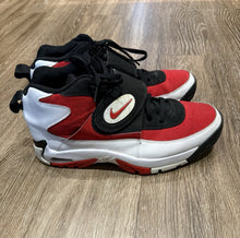 Load image into Gallery viewer, Nike Air Mission White Black Fire Red Junior Seau NFL Turf Size 13 Vintage