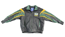 Load image into Gallery viewer, Vintage Green Bay Packers Pro Player Leather Black Jacket SZ XXL