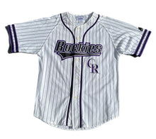 Load image into Gallery viewer, Vintage Rare Colorado Rockies Starter Jersey 1990s Pin Stripes M Dante Bichette