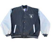 Load image into Gallery viewer, Vintage 90s Los Angeles Oakland Raiders Game Day Windbreaker Jacket Mens Size XL