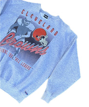 Load image into Gallery viewer, Vintage Cleveland Browns sweatshirt mens XL gray brown crew neck Trench