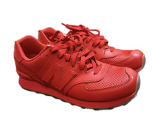 Load image into Gallery viewer, MEN'S NEW BALANCE 574 Sz 9.5 PERFORATED LEATHER MERCURY RED SHOES ML574PR