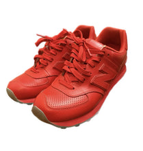 Load image into Gallery viewer, MEN'S NEW BALANCE 574 Sz 9.5 PERFORATED LEATHER MERCURY RED SHOES ML574PR
