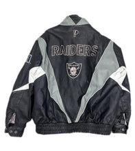 Load image into Gallery viewer, Vintage NFL Pro Player Daniel Young Oakland Raiders Embroidered Leather Jacket