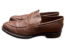 Load image into Gallery viewer, Johnston &amp; Murphy Uptow Penny Loafers Full Grain Leather Tan Brown 20-5690