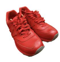 Load image into Gallery viewer, MEN'S NEW BALANCE 574 Sz 9.5 PERFORATED LEATHER MERCURY RED SHOES ML574PR
