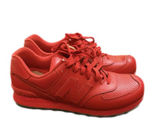 Load image into Gallery viewer, MEN'S NEW BALANCE 574 Sz 9.5 PERFORATED LEATHER MERCURY RED SHOES ML574PR