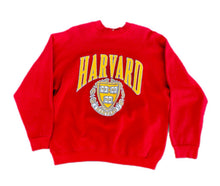 Load image into Gallery viewer, Vintage Harvard University College Big Logo Crewneck Sweatshirt Red Sz XL USA