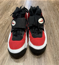 Load image into Gallery viewer, Nike Air Mission White Black Fire Red Junior Seau NFL Turf Size 13 Vintage