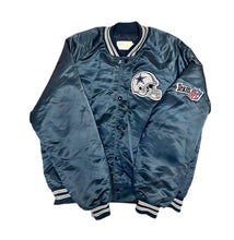 Load image into Gallery viewer, VINTAGE Dallas Cowboys Men Jacket Large Blue Satin Chalk Line 90s Varsity USA