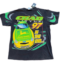 Load image into Gallery viewer, VTG Chad Little Nascar #97 John Deere All Over Print T Shirt Size XL Roush AOP