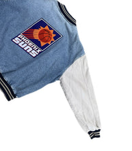 Load image into Gallery viewer, Vintage 90s Phoenix Suns Starter Via Sport Denim Jacket Size XL
