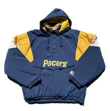 Load image into Gallery viewer, Vintage 90s Starter NBA Indiana Pacers 1/2 Zip Winter Puffer Parka Jacket Mens L