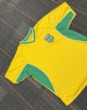 Load image into Gallery viewer, Brazil Soccer Team Jersey Shirt Men XL Yellow Rhinox Vintage Neymar JR