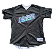 Load image into Gallery viewer, Vintage MLB Arizona Diamondbacks Jersey L Black White Reversible Jersey Majestic
