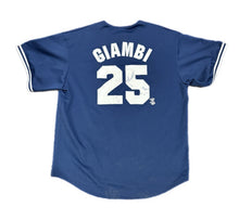 Load image into Gallery viewer, Vintage Majestic Diamond 90s New York Yankees Jersey Giambi Blue Mens Size XL
