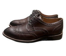 Load image into Gallery viewer, Flag Ltd Nappa Glove Men's Oxford Cognac Brown Leather Shoes Size 9