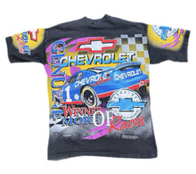 Load image into Gallery viewer, Chevrolet Racing T-Shirt Vintage 90s NASCAR Black Short-Sleeve AOP Men's M USA