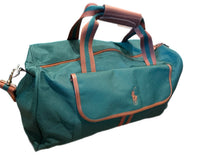 Load image into Gallery viewer, VTG Polo Ralph Lauren Fragrance Duffle Weekender Gym Bag Large Green Canvas Pony