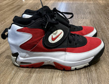 Load image into Gallery viewer, Nike Air Mission White Black Fire Red Junior Seau NFL Turf Size 13 Vintage