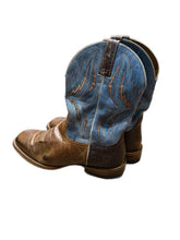 Load image into Gallery viewer, Ariat Mens Cowboy Boots 10.5 EE Arena Rebound Dusted Wheat Heritage Blue