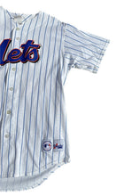 Load image into Gallery viewer, VTG Majestic New York Mets Mike Piazza Pinstripe Baseball Jersey Shirt L NWOT