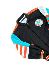 Load image into Gallery viewer, Vintage Jeff Hamilton Miami Dolphins Genuine Leather Jacket With Cloth Size M
