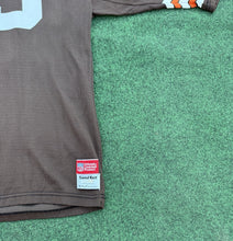 Load image into Gallery viewer, VTG Cleveland Browns Bernie Kosar #19 Sand Knit Durene Team Issue Jersey XL