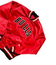 Load image into Gallery viewer, Vintage USA 90’s STARTER JORDAN ERA CHICAGO BULLS AUTHENTIC SATIN JACKET SIZE L
