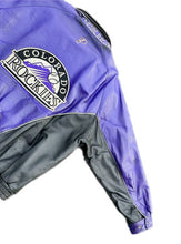 Load image into Gallery viewer, Colorado Rockies Vintage 90's Pro Player genuine Leather Bomber Jacket Large