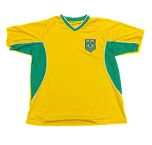 Load image into Gallery viewer, Brazil Soccer Team Jersey Shirt Men XL Yellow Rhinox Vintage Neymar JR