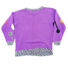 Load image into Gallery viewer, Vintage ESPRIT SPORT Sweater Women's Small Purple Knit Geometric Design Retro