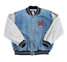 Load image into Gallery viewer, Vintage 90s Phoenix Suns Starter Via Sport Denim Jacket Size XL