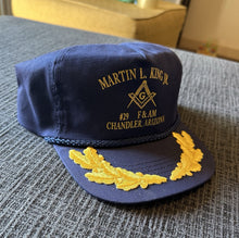 Load image into Gallery viewer, Vintage 80s 90s MLK Martin Luther King Jr. Blue Snapback Rope Hat Adjustable