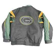 Load image into Gallery viewer, Vintage Green Bay Packers Pro Player Leather Black Jacket SZ XXL