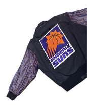Load image into Gallery viewer, Vintage Jeff Hamilton Phoenix Suns Jacket Leather sleeves Mens XL