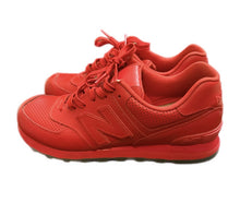 Load image into Gallery viewer, MEN'S NEW BALANCE 574 Sz 9.5 PERFORATED LEATHER MERCURY RED SHOES ML574PR