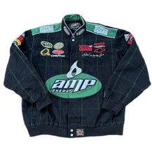 Load image into Gallery viewer, Dale Earnhardt Jr NASCAR Jacket Men’s 2XL Black 88 AMP Energy National Guard EUC