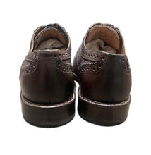 Load image into Gallery viewer, Flag Ltd Nappa Glove Men's Oxford Cognac Brown Leather Shoes Size 9