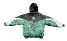 Load image into Gallery viewer, Vintage 90s New York Jets NFL Full Zip Hooded Jacket Size L Large Logo Athletic