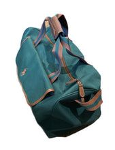 Load image into Gallery viewer, VTG Polo Ralph Lauren Fragrance Duffle Weekender Gym Bag Large Green Canvas Pony