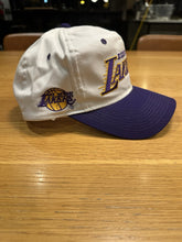 Load image into Gallery viewer, Vtg Los Angeles Lakers Sports Specialties Snapback Hat NBA Script The Twill LA