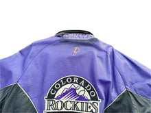 Load image into Gallery viewer, Colorado Rockies Vintage 90's Pro Player genuine Leather Bomber Jacket Large